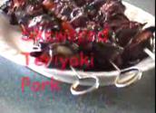 Teriyaki Pork And Veggies In Skewer